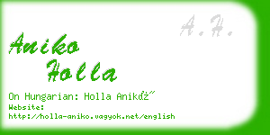 aniko holla business card